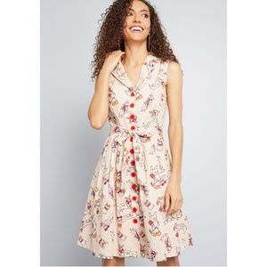 Community Brunch Corgis Shirt Dress Sz L